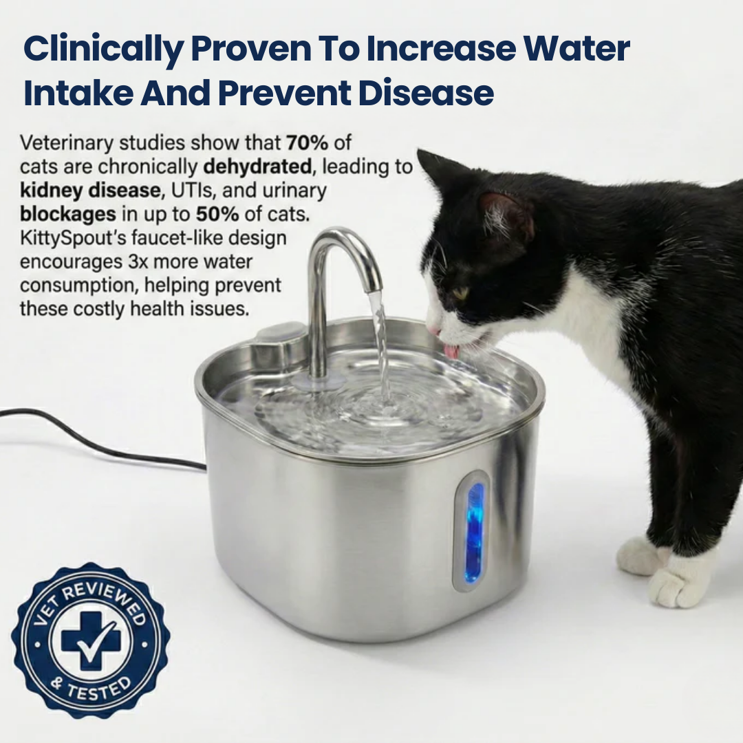 CatVitalis - Stainless Steel Cat Water Fountain